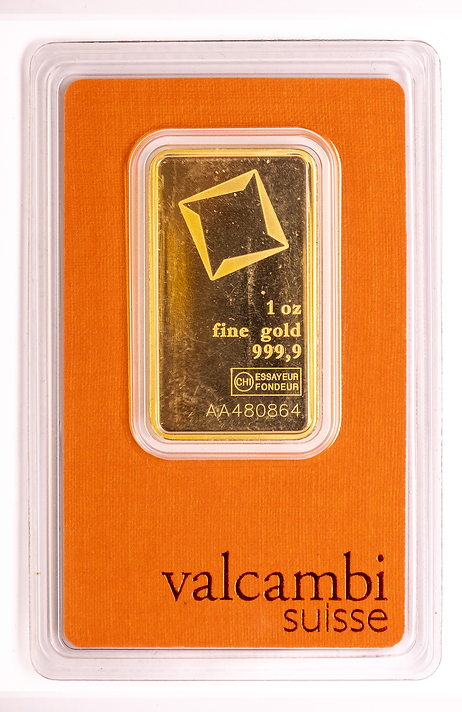 31,1g AU Investiční slitek Valcambi 31,1G-E-VA